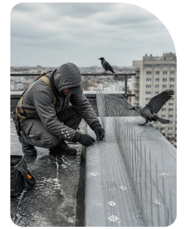 Защита от ворон под ключ в Шарыпове по цене от 5053 р. | Сенат-Шрп